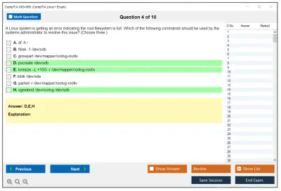 CompTIA XK0-005 CompTIA Linux+ Exam Practice test exam simulator test engine exam Prep practice test questions answers Image 4