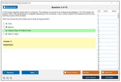 Esri EADA105 ArcGIS Desktop Associate 10.5 Practice test exam simulator test engine exam Prep practice test questions answers Image 3