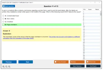 CompTIA 220-1101 CompTIA A+ Certification Exam: Core 1 Practice test exam simulator test engine exam Prep practice test questions answers Image 11