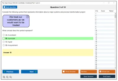 The Open Group OG0-023 ArchiMate 2 Combined Part 1 and 2 Examination Practice test exam simulator test engine exam Prep practice test questions answers Image 5
