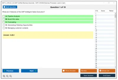 SAP C_C4HL2C_92 SAP Certified Business Associate - SAP C/4HANA Business Processes: Lead to Cash Practice test exam simulator test engine exam Prep practice test questions answers Image 1