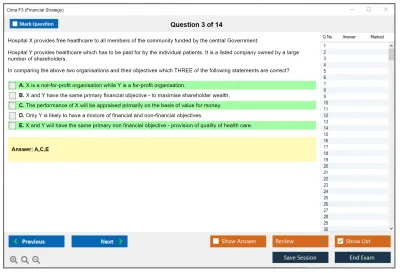 Cima F3 Financial Strategy Practice test exam simulator test engine exam Prep practice test questions answers Image 3
