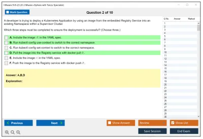 VMware 5V0-23.20 VMware vSphere with Tanzu Specialist Practice test exam simulator test engine exam Prep practice test questions answers Image 2