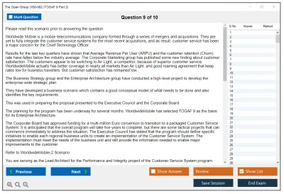 The Open Group OG0-092 TOGAF 9 Part 2 Practice test exam simulator test engine exam Prep practice test questions answers Image 9