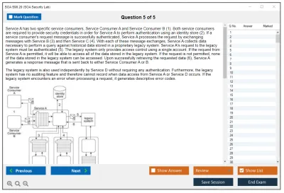 SOA S90.20 SOA Security Lab Practice test exam simulator test engine exam Prep practice test questions answers Image 5