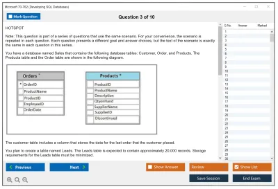 Microsoft 70-762 Developing SQL Databases Practice test exam simulator test engine exam Prep practice test questions answers Image 3