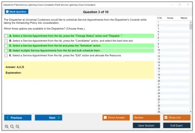 Salesforce Field-Service-Lightning-Cloud-Consultant Field Service Lightning Cloud Consultant Practice test exam simulator test engine exam Prep practice test questions answers Image 3