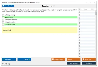 CertNexus ITS-110 Certified Internet of Things Security Practitioner (CIoTSP) Practice test exam simulator test engine exam Prep practice test questions answers Image 4