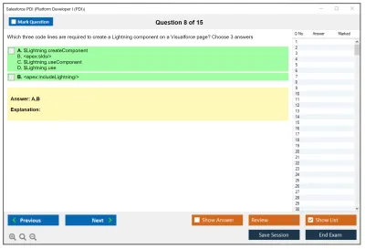 Salesforce PDI Salesforce Certified Platform Developer I Practice test exam simulator test engine exam Prep practice test questions answers Image 8
