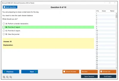 Microsoft MB6-897 Microsoft Dynamics 365 for Retail Practice test exam simulator test engine exam Prep practice test questions answers Image 6