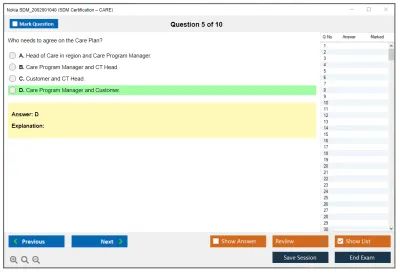 Nokia SDM_2002001040 SDM Certification – CARE Practice test exam simulator test engine exam Prep practice test questions answers Image 5