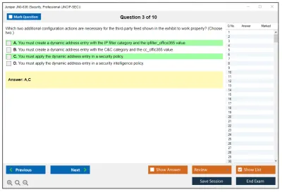 Juniper JN0-636 Security, Professional (JNCIP-SEC) Practice test exam simulator test engine exam Prep practice test questions answers Image 3