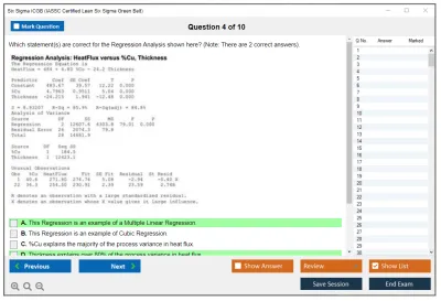 Six Sigma ICGB IASSC Certified Lean Six Sigma Green Belt Practice test exam simulator test engine exam Prep practice test questions answers Image 4