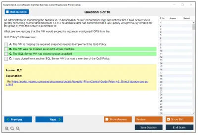 Nutanix NCS-Core Nutanix Certified Services Core Infrastructure Professional Practice test exam simulator test engine exam Prep practice test questions answers Image 3