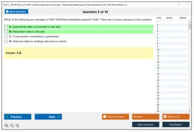 SAP C_BW4HANA_20 SAP Certified Application Associate - Reporting Modeling and Data Acquisition with SAP BW/4HANA 2.x Practice test exam simulator test engine exam Prep practice test questions answers Image 5
