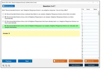Splunk SPLK-3001 Splunk Enterprise Security Certified Admin Exam Practice test exam simulator test engine exam Prep practice test questions answers Image 5