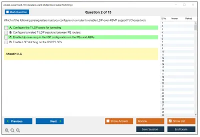 Alcatel-Lucent 4A0-103 Alcatel-Lucent Multi Protocol Label Switching Practice test exam simulator test engine exam Prep practice test questions answers Image 2