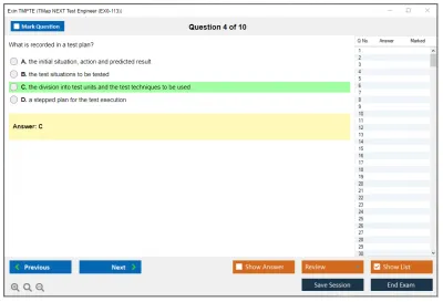 Exin TMPTE TMap NEXT Test Engineer (EX0-113) Practice test exam simulator test engine exam Prep practice test questions answers Image 4