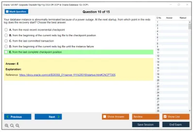 Oracle 1z0-067 Upgrade Oracle9i/10g/11g OCA OR OCP to Oracle Database 12c OCP Practice test exam simulator test engine exam Prep practice test questions answers Image 10