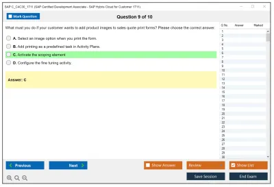 SAP C_C4C30_1711 SAP Certified Development Associate - SAP Hybris Cloud for Customer 1711 Practice test exam simulator test engine exam Prep practice test questions answers Image 9