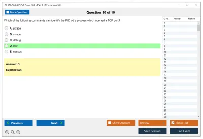 LPI 102-500 LPIC-1 Exam 102, Part 2 of 2, version 5.0 Practice test exam simulator test engine exam Prep practice test questions answers Image 10