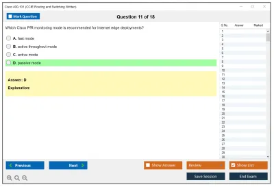 Cisco 400-101 CCIE Routing and Switching Written Practice test exam simulator test engine exam Prep practice test questions answers Image 11