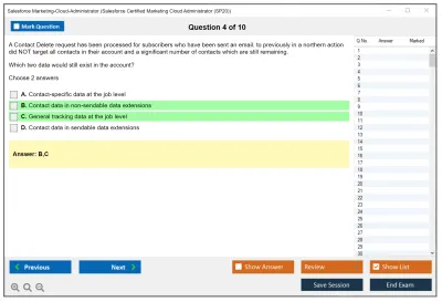 Salesforce Marketing-Cloud-Administrator Salesforce Certified Marketing Cloud Administrator Practice test exam simulator test engine exam Prep practice test questions answers Image 4