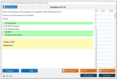 SAP C_CPI_14 SAP Certified Development Associate - SAP Integration Suite Practice test exam simulator test engine exam Prep practice test questions answers Image 4