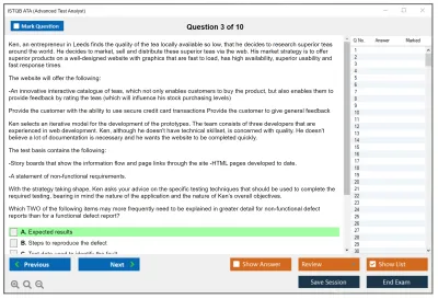 ISTQB ATA Advanced Test Analyst Practice test exam simulator test engine exam Prep practice test questions answers Image 3
