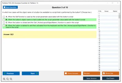 FileMaker FM0-308 Developer Essentials for FileMaker 13 Practice test exam simulator test engine exam Prep practice test questions answers Image 5