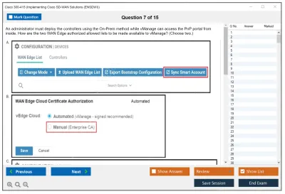 Cisco 300-415 Implementing Cisco SD-WAN Solutions (300-415 ENSDWI) Practice test exam simulator test engine exam Prep practice test questions answers Image 7