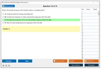 IBM C2090-930 IBM SPSS Modeler Professional v3 Practice test exam simulator test engine exam Prep practice test questions answers Image 10