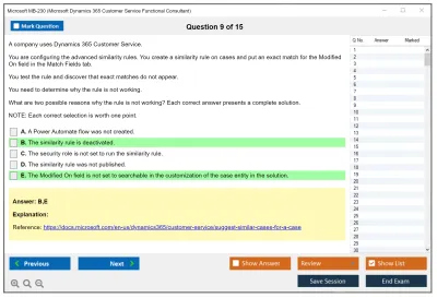 Microsoft MB-230 Microsoft Dynamics 365 for Customer Service Practice test exam simulator test engine exam Prep practice test questions answers Image 9