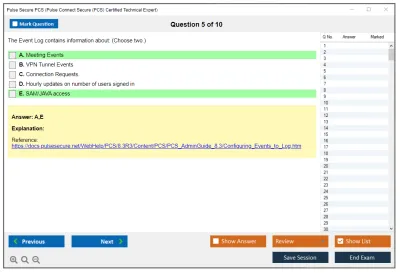 Pulse Secure PCS Pulse Connect Secure (PCS): Administration and Configuration Practice test exam simulator test engine exam Prep practice test questions answers Image 5