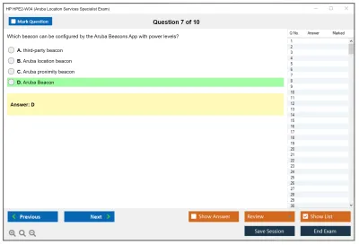 HP HPE2-W04 Aruba Location Services Specialist Exam Practice test exam simulator test engine exam Prep practice test questions answers Image 7