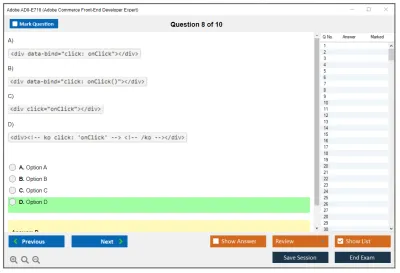 Adobe AD0-E710 Adobe Commerce Front-End Developer Expert Practice test exam simulator test engine exam Prep practice test questions answers Image 8