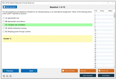 HRCI GPHR Global Professional in Human Resource Practice test exam simulator test engine exam Prep practice test questions answers Image 1