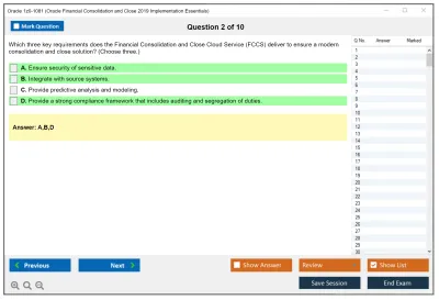 Oracle 1z0-1081 Oracle Financial Consolidation and Close 2019 Implementation Essentials Practice test exam simulator test engine exam Prep practice test questions answers Image 2