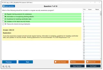 PCI SSC qpa_n QPA_NQualified PIN Assessor (QPA New) Practice test exam simulator test engine exam Prep practice test questions answers Image 7