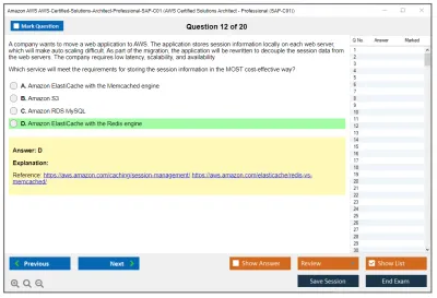 Amazon AWS AWS-Certified-Solutions-Architect-Professional-SAP-C01 AWS Certified Solutions Architect - Professional (SAP-C01) Practice test exam simulator test engine exam Prep practice test questions answers Image 12