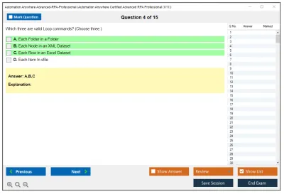 Automation Anywhere Advanced-RPA-Professional Automation Anywhere Certified Advanced RPA Professional (V11) Practice test exam simulator test engine exam Prep practice test questions answers Image 4