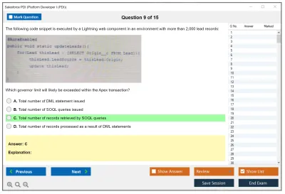 Salesforce PDI Salesforce Certified Platform Developer I Practice test exam simulator test engine exam Prep practice test questions answers Image 9