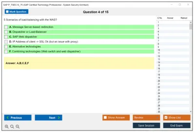 SAP P_TSEC10_75 SAP Certified Technology Professional - System Security Architect Practice test exam simulator test engine exam Prep practice test questions answers Image 4