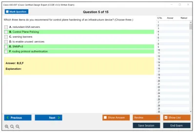 Cisco 400-007 Cisco Certified Design Expert (CCDE v3.0) Practice test exam simulator test engine exam Prep practice test questions answers Image 5