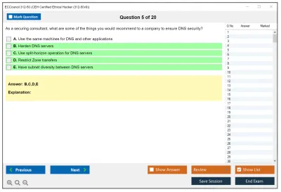 ECCouncil 312-50 Certified Ethical Hacker Exam Practice test exam simulator test engine exam Prep practice test questions answers Image 5