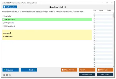 Veritas VCS-278 Administration of Veritas NetBackup 8.1.2 Practice test exam simulator test engine exam Prep practice test questions answers Image 15