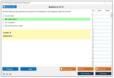 APA CPP-Remote Certified Payroll Professional Practice test exam simulator test engine exam Prep practice test questions answers Image 8