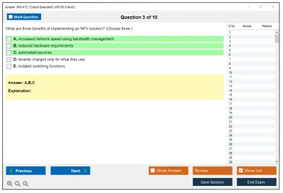 Juniper JN0-412 Cloud, Specialist (JNCIS-Cloud) Practice test exam simulator test engine exam Prep practice test questions answers Image 3