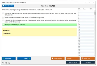 Huawei H13-811_V3.0 HCIA-Cloud Service V3.0 Practice test exam simulator test engine exam Prep practice test questions answers Image 12