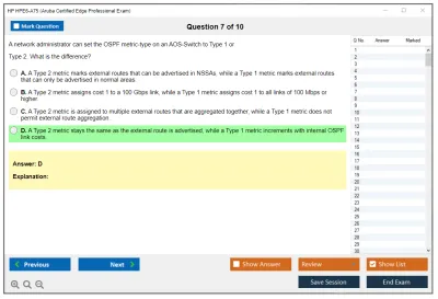 HP HPE6-A75 Aruba Certified Edge Professional Exam Practice test exam simulator test engine exam Prep practice test questions answers Image 7